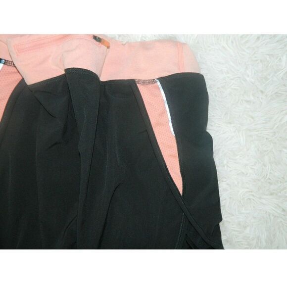 Lucy Skort Skirt Tennis Black Orange Trim Stretch Shorts Size Small - Picture 3 of 5